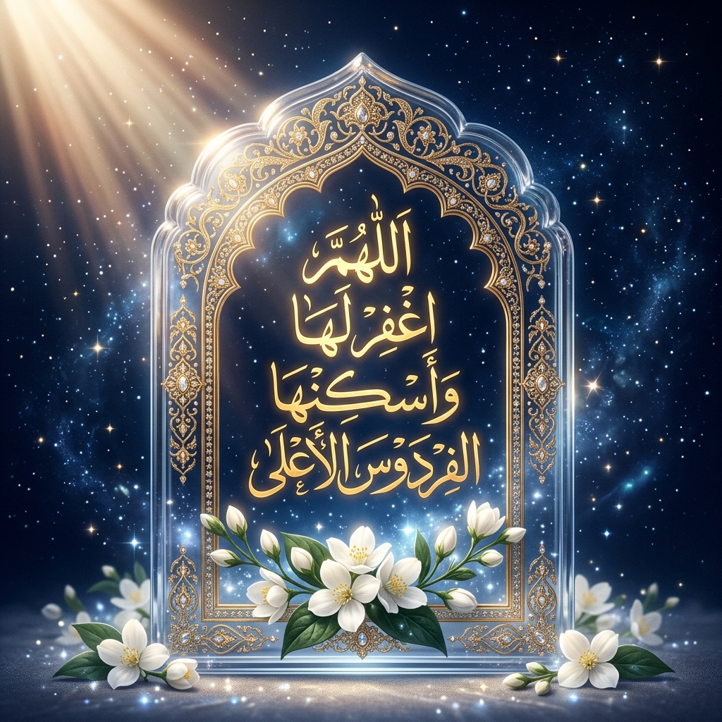 الفردوس الأعلى والجنة لنور شريف • اللَّهُمَّ اغْفِرْ لَهَا وَأَسْكِنْهَا الفِرْدَوْسَ الأَعْلَىٰ وَاجْعَلْ قَبْرَهَا رَوْضَةً مِنْ رِيَاضِ الجَنَّة • صدقة جارية لنور شريف طرباي • المنصورة