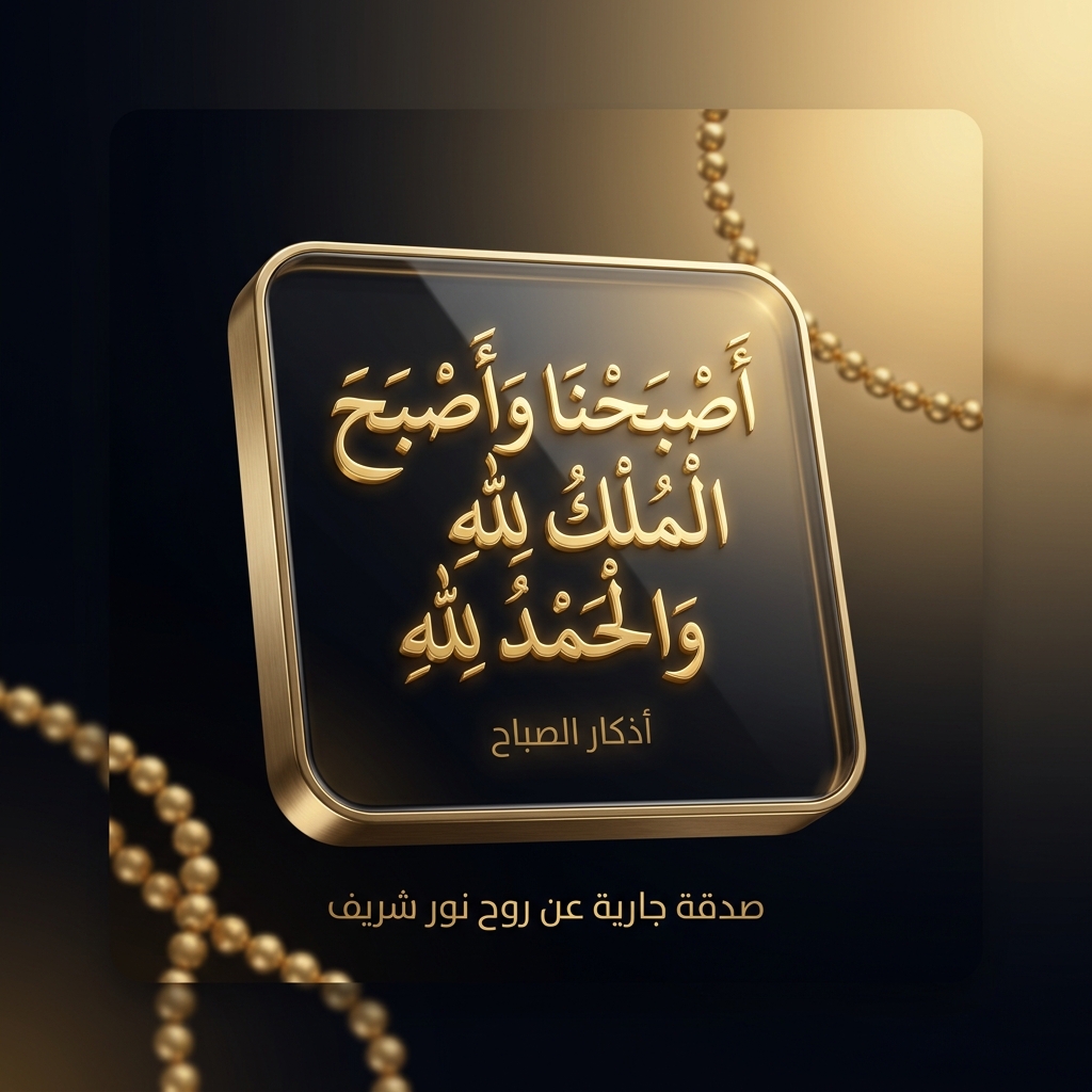 أذكار الصباح المباركة • أَصْبَحْنَا وَأَصْبَحَ الْمُلْكُ لِلَّهِ وَالْحَمْدُ لِلَّهِ • صدقة جارية لنور شريف طرباي • المنصورة